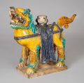 Chinese Sancai Glazed Ceramic Guardian Lion
