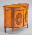 George III Satinwood Demi-Lune Cabinet, Circa 1790