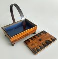 Rare Tunbridgeware Rosewood Sewing Box with Hoop Handle