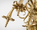 Flemish Brass Six-Arm Chandelier