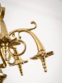 Flemish Brass Six-Arm Chandelier