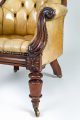 Late Regency Mahogany and Leather Library Armchair