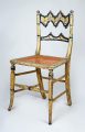 Gothic Revival Painted and Caned Side Chair