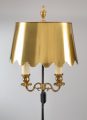 Vintage Pair of Fortuny Wrought Iron and Brass Floor Lamps