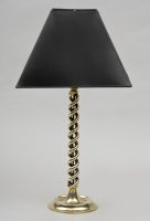 Antique Brass Twist Candlestick Lamp-Main View