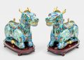 Antique Chinese Cloisonne Incense Burner Horse Boxes