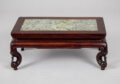 Antique Chinese Rosewood, Marble Inset Low Stand