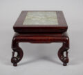 Antique Chinese Rosewood, Marble Inset Low Stand
