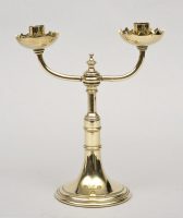 Antique English Brass Candelabra-Main Front View