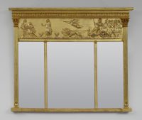Antique Giltwood Overmantle Mirror-Main Front View