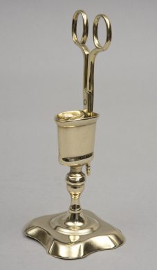 Antique Queen Anne Period Brass Candle Snuffer