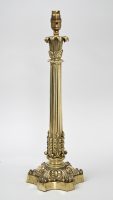 Regency Brass Column Lamp, Circa 1825-Main View