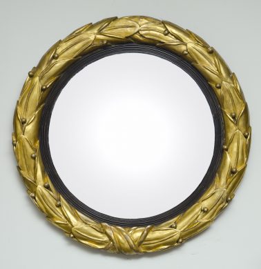 Antique English Regency Convex Mirror
