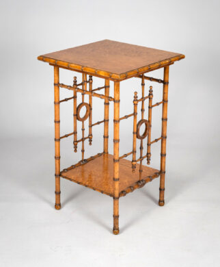 19th Century Faux Bamboo Night Stand, Side Table