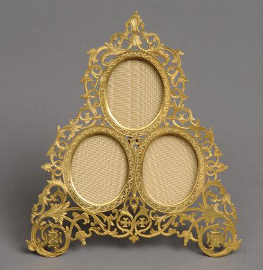 Antique French Gilded Triple Frame