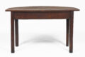 Antique George II Oak D-End Table