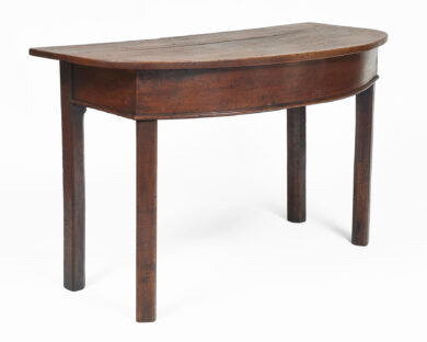Antique George II Oak D-End Table
