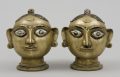 Antique Indian Bronze Heads of Gauri, 19th Century