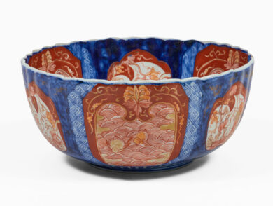 Antique Large Japanese Imari Porcelain Punch Bowl