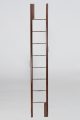 Mahogany Library Pole Ladder with Steel Rungs