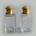 Antique Pair French Crystal Perfume Bottles