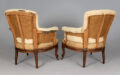 Antique Pair French Walnut Bergère Chairs