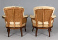 Antique Pair French Walnut Bergère Chairs