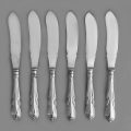 Antique Set of Six Silver Plate Fish Knives