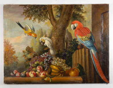 Painting of Birds In a Landscape by Jacob Bogdani (1658-1724)