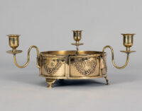 Antique Brass Candelabra Centerpiece