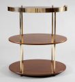 Campaign Mahogany and Brass Tiered Stand