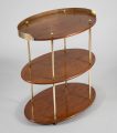 Campaign Mahogany and Brass Tiered Stand