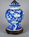 Chinese Antique Blue & White Prunus Lamp