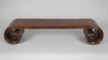 Chinese Elm Scrolled-End Low Stand