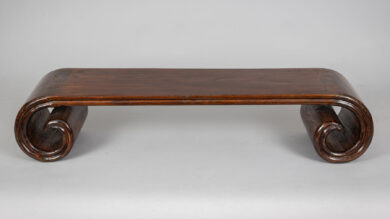 Chinese Elm Scrolled-End Low Stand