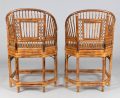 Pair of Brighton Pavilion Style Bamboo Armchairs