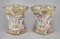 Chinese Export Famille Rose Bough Pots, a Pair