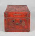 Chinese Export Pigskin Leather Red Box