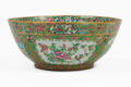 Antique Chinese Export Porcelain Rose Medallion Bowl