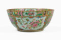 Antique Chinese Export Porcelain Rose Medallion Bowl
