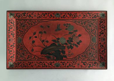Chinese Red Lacquered Tray