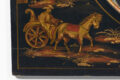 Chinoiserie Ebonized Two-Tiered Pagoda Topped Mirror