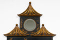 Chinoiserie Ebonized Two-Tiered Pagoda Topped Mirror