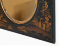 Chinoiserie Ebonized Two-Tiered Pagoda Topped Mirror