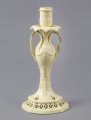 Neoclassical Creamware Candlestick with Twisted Handles