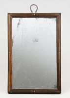 Antique English Brass Inlaid Traveling Mirror-Main View