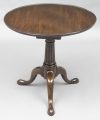 English Antique George II Walnut Tripod Tea Table