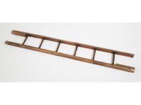 English Antique Library Pole Ladder-Main Open View