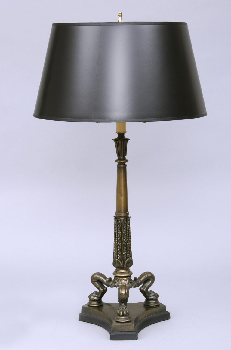 French Antique Bronze Floor Lamp
