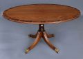 English Antique Regency Period Oval Mahogany Center Table, Circa 1810